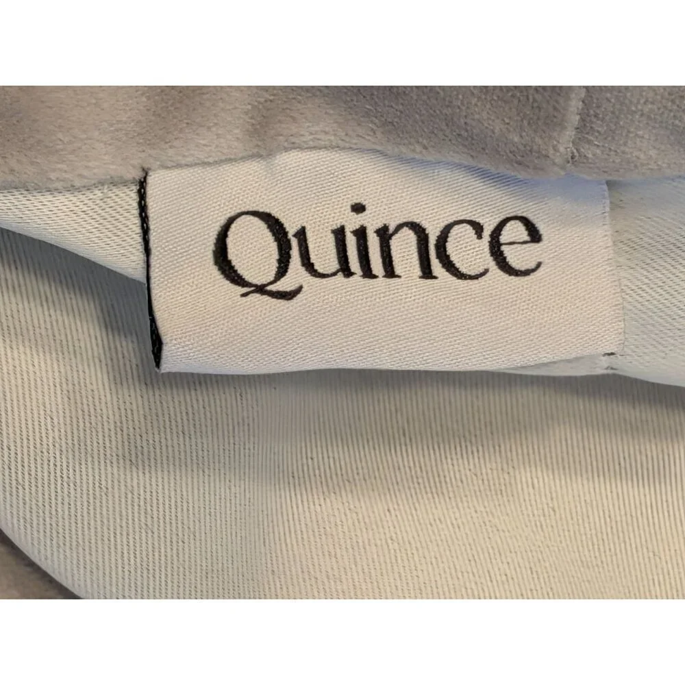 Quince Cotton Velvet Room Darkening Curtain Color Light Grey Size 48x96 -NEW-